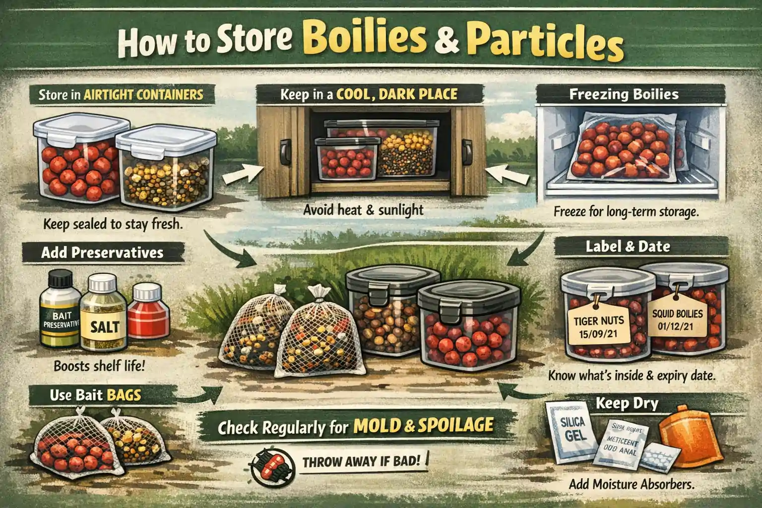 How Do I Store My Boilies or Particles to Keep Them Effective?