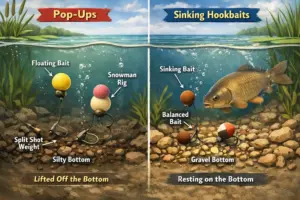 What Is the Difference in Attraction Between Pop-Ups and Sinking Hookbaits?